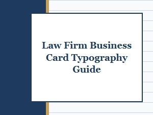 Law Firm Business Card Typography: Professional Font Selection Guide